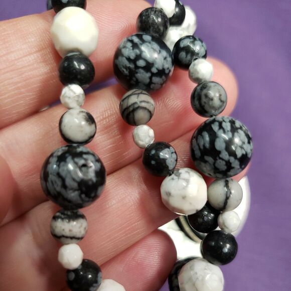 Steampunk Style Natural Stone, Skeleton Cameo, Roman Numeral Clock Disc Necklace - Picture 12 of 12